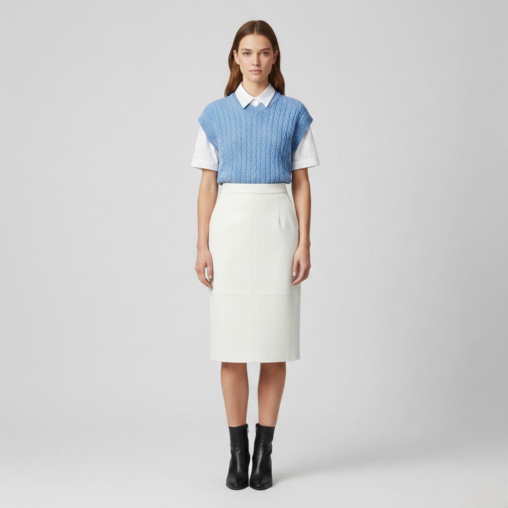 Women's Cable-Knit Sleeveless Sweater Vest