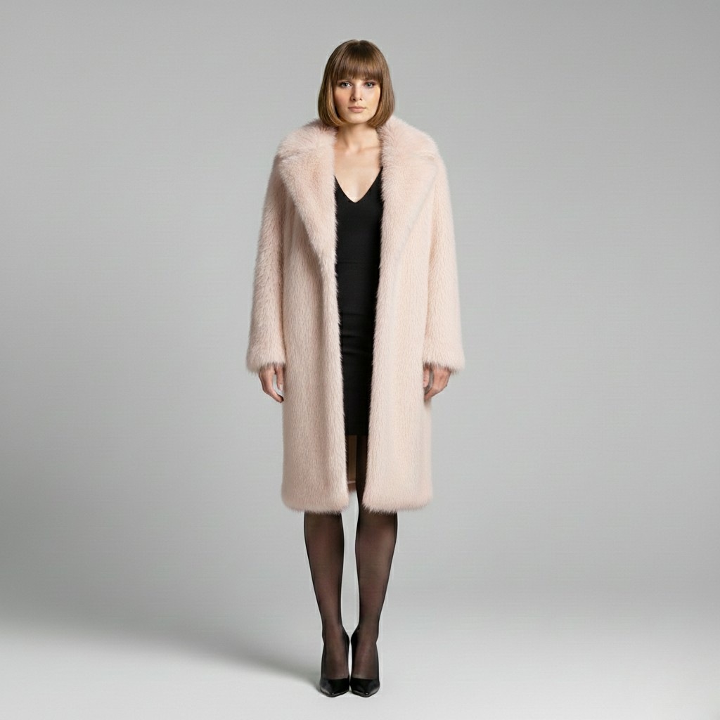 Women's Faux Fur Longline Coat