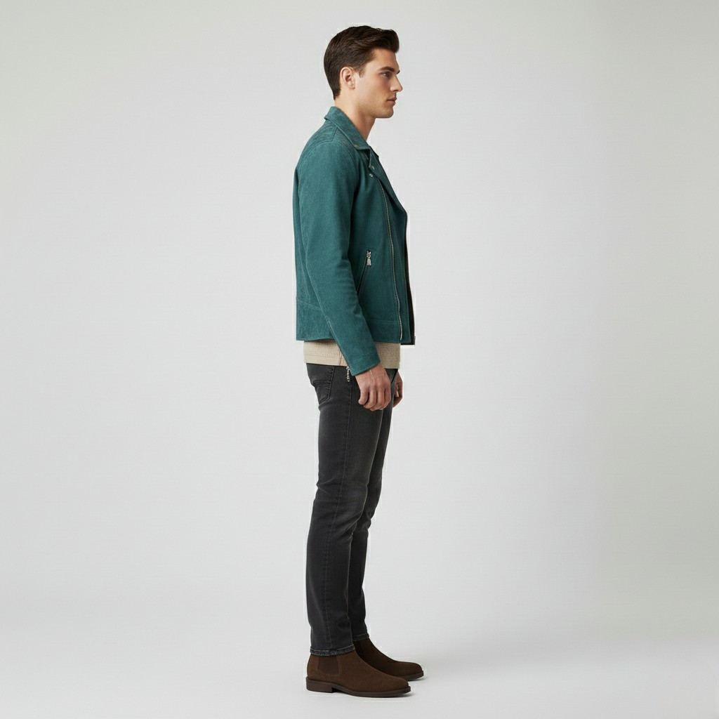 Men's Suede Moto Jacket