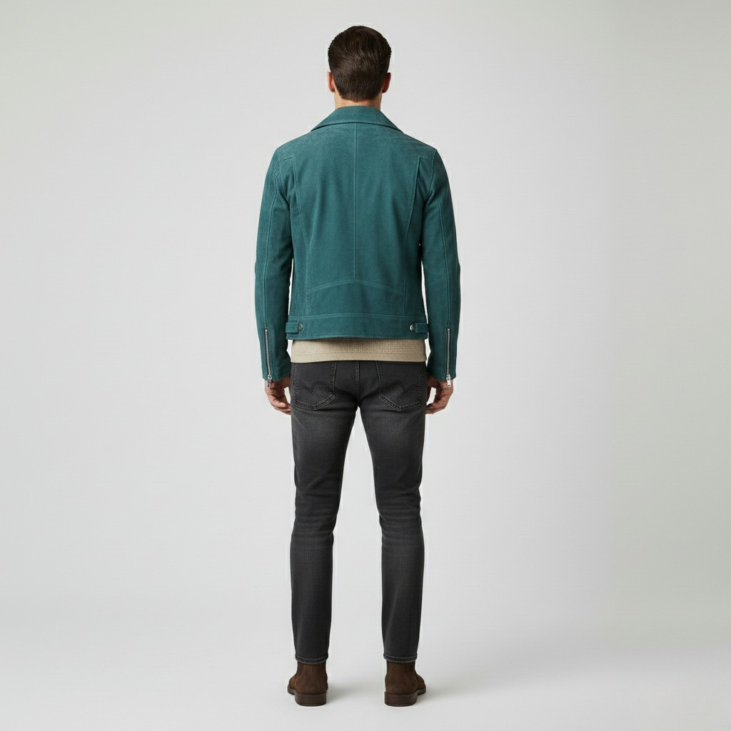 Men's Suede Moto Jacket