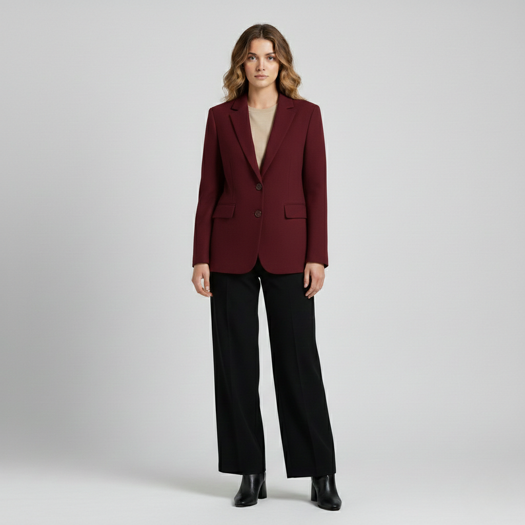 Women's Plaid Tailored Blazer