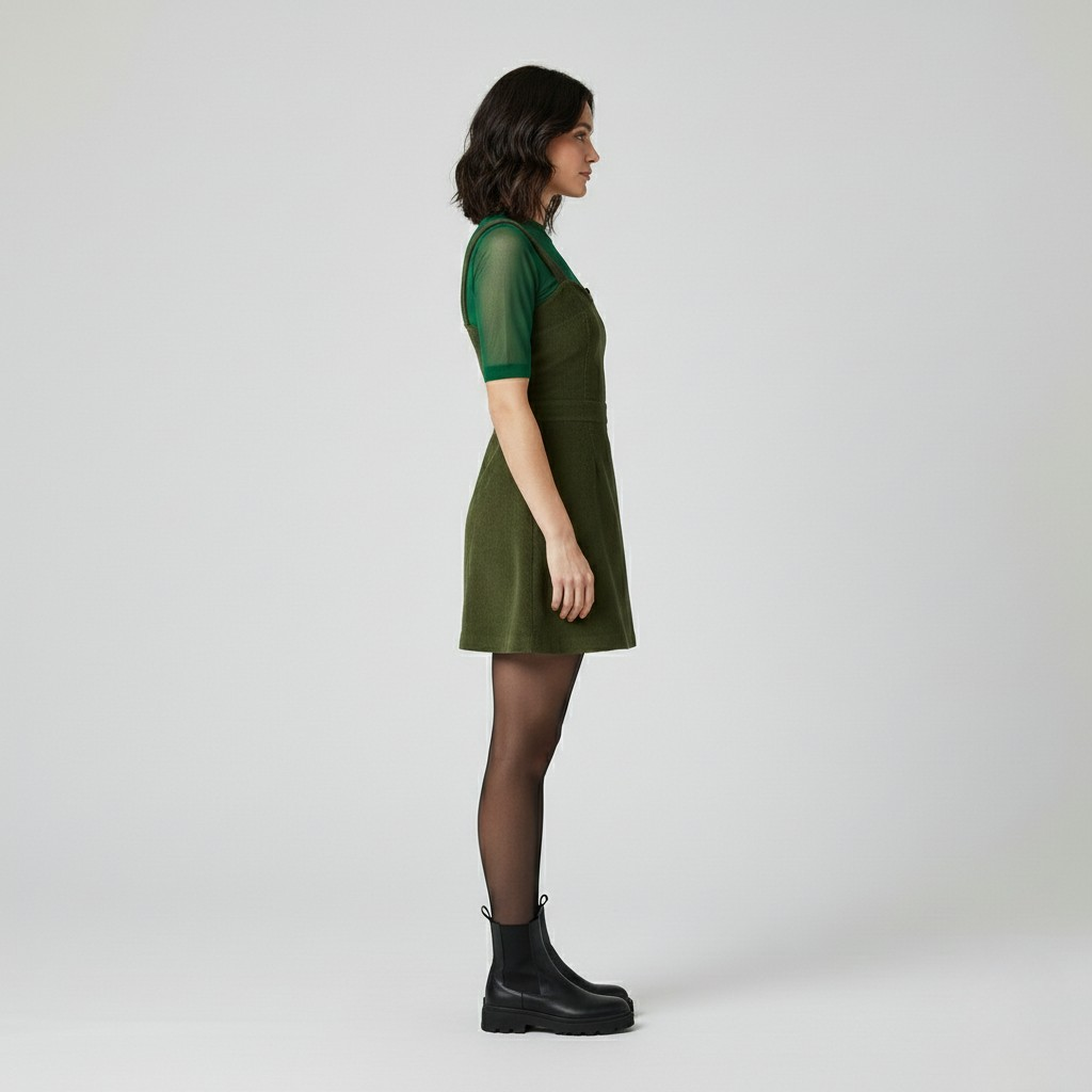 Women's Structured Pinafore Mini Dress