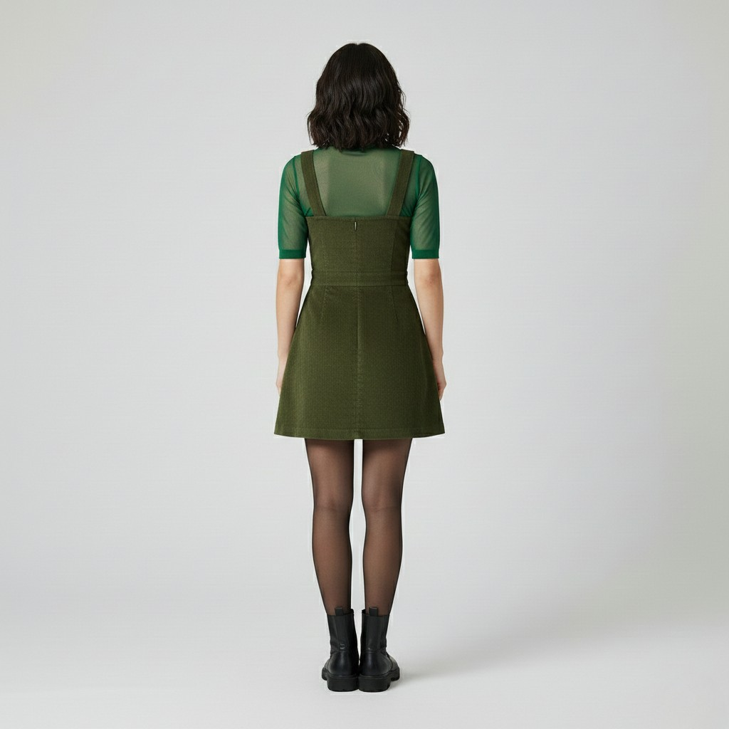 Women's Structured Pinafore Mini Dress