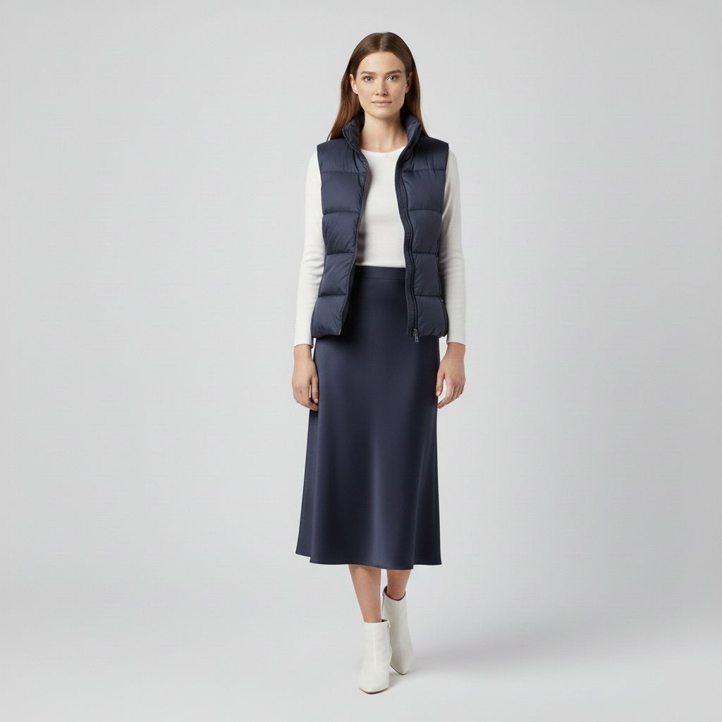 Women's Lightweight Quilted Puffer Zip Vest