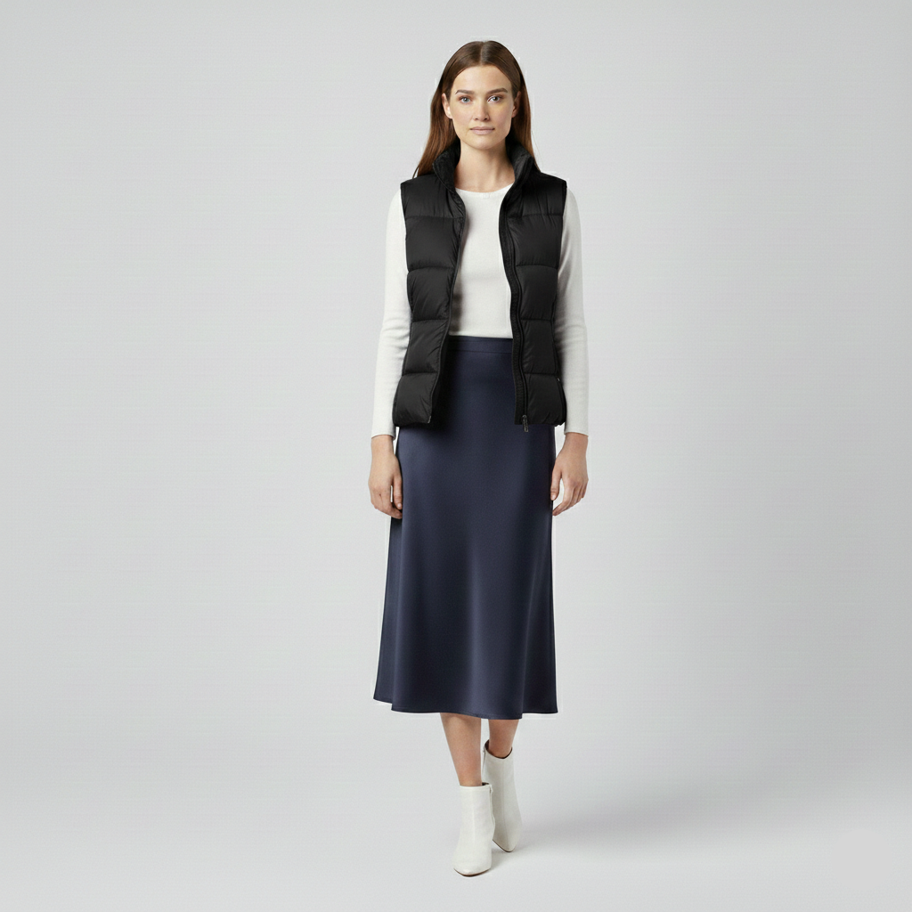 Women's Lightweight Quilted Puffer Zip Vest