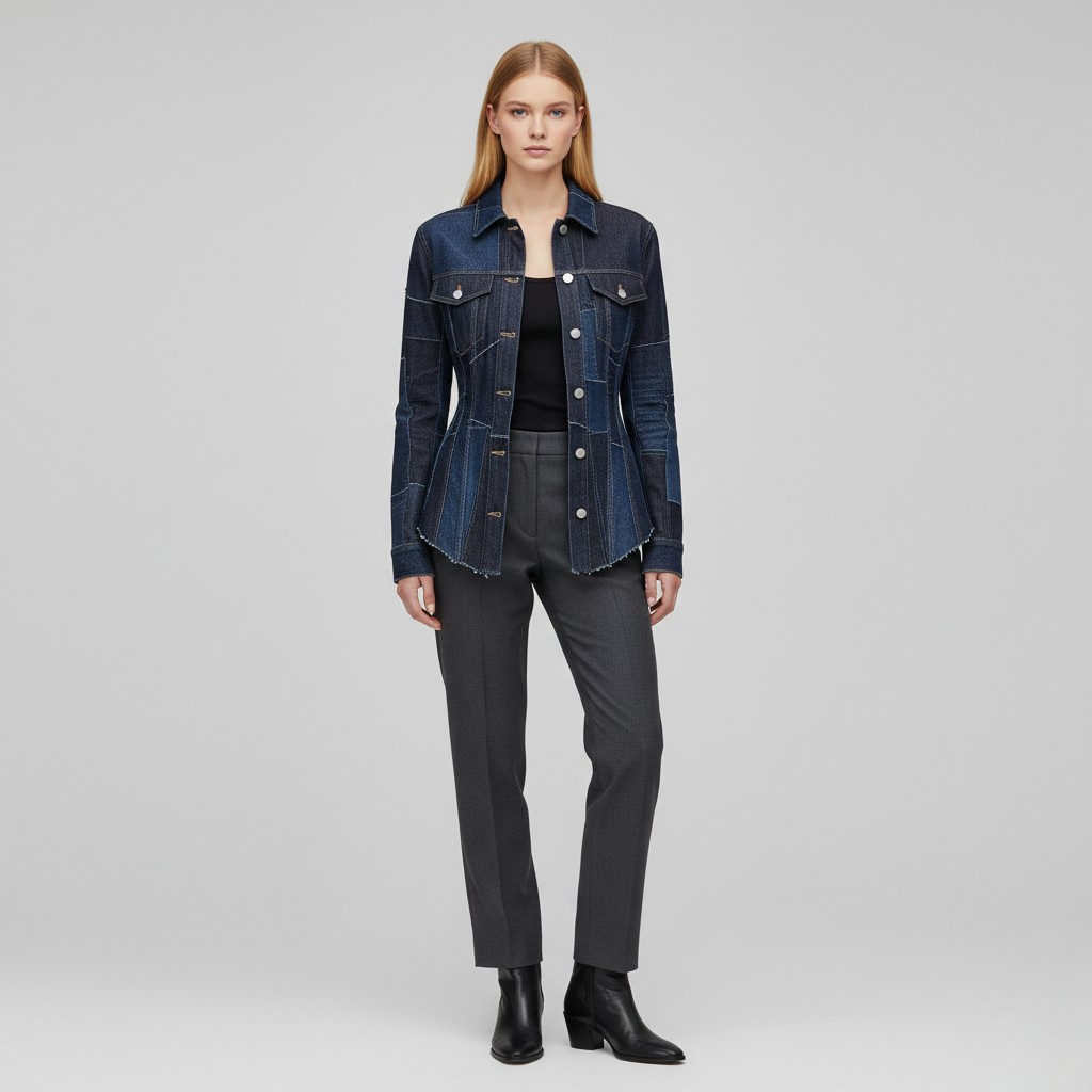 Women's Sculpted Panel Denim Jacket