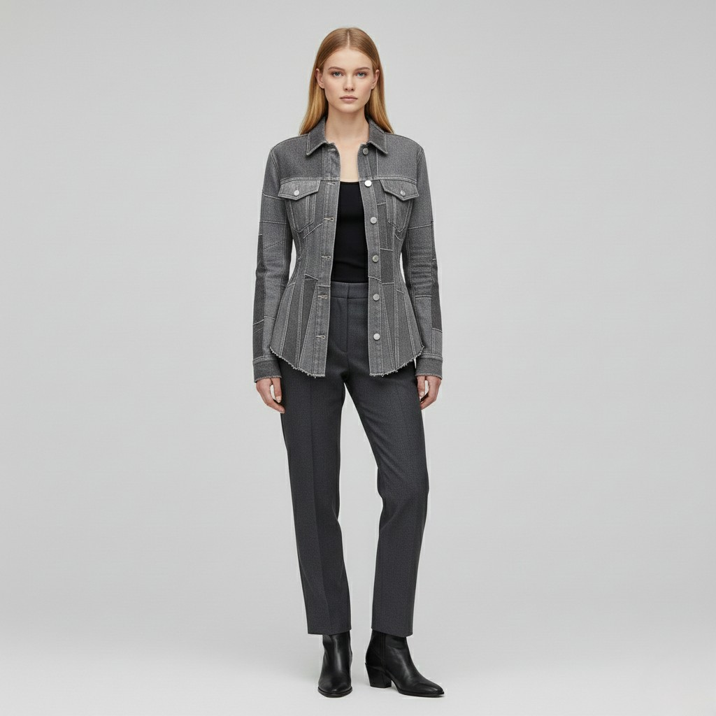 Women's Sculpted Panel Denim Jacket